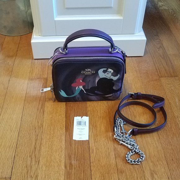 New Coach x Disney Little Mermaid Ursula Box Purse - Picture 1 of 10